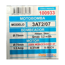 BOMBA 3AT2-07 0.50CV 2F MONO 220V ALTRI