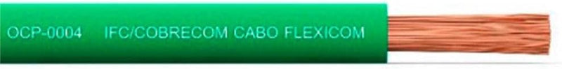 Cabo De Energia 750V 10Mm² Flexicom Com 100 Metros Verde