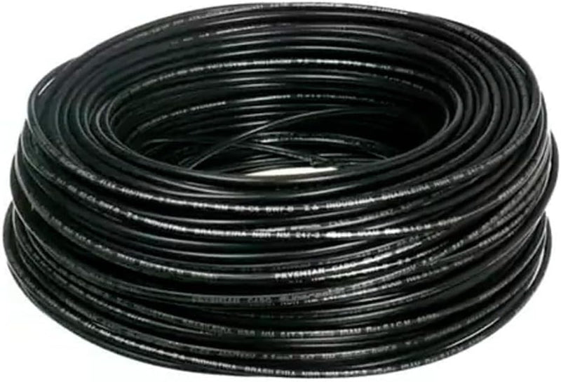 Cabo De Energia 750V 10Mm² Flexicom Com 100 Metros Preto