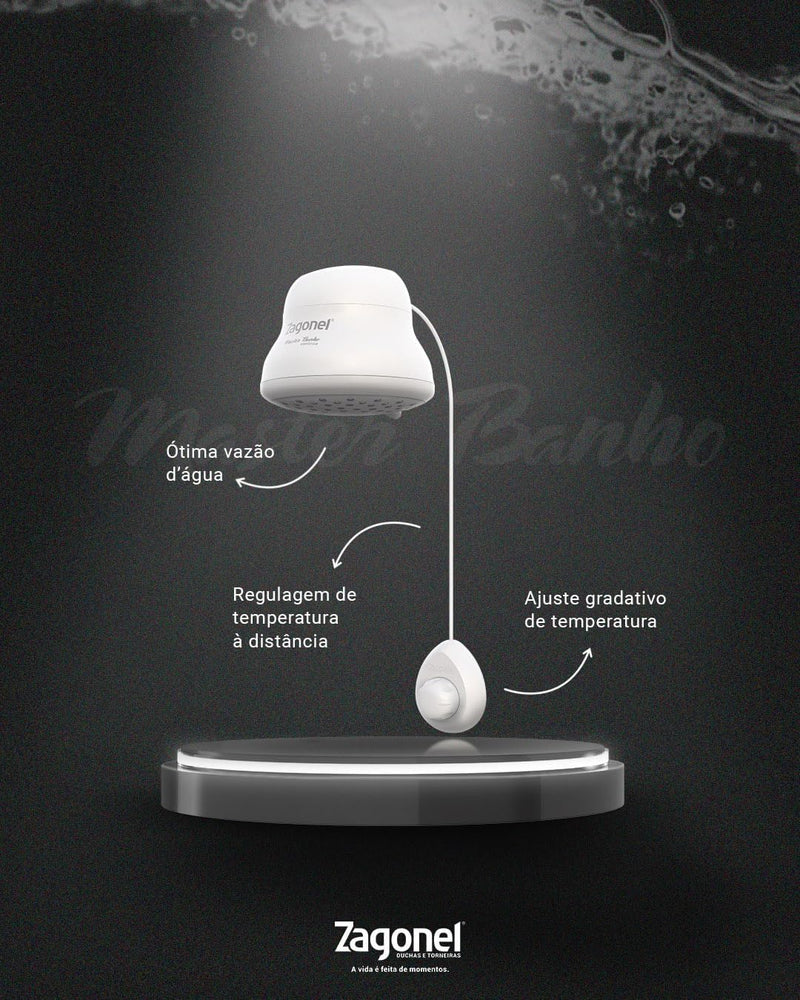 DUCHA ZAGONEL MASTER BANHO ELETRONICA 4400W 220V BRANCO