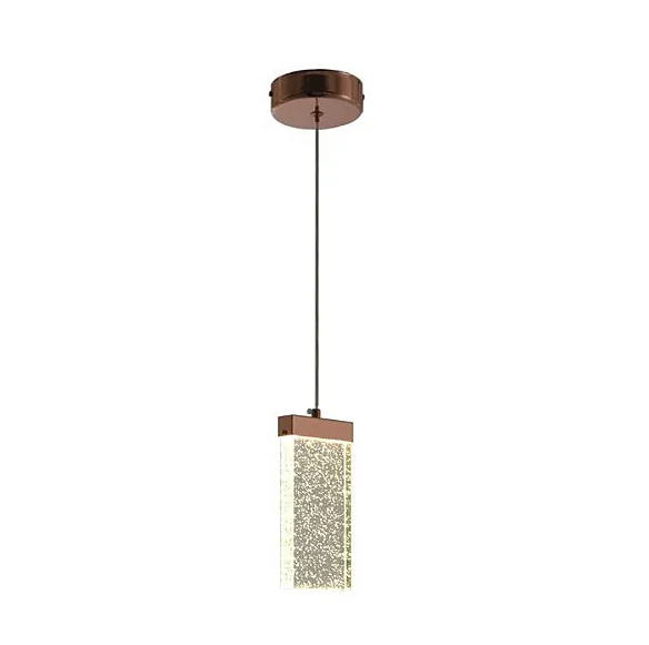 PENDENTE CRYSTAL CUBO LISO 7W 3200K
