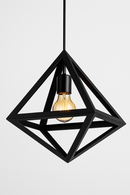 PENDENTE NEW MAZE TRIANGULO DUPLO PRETO