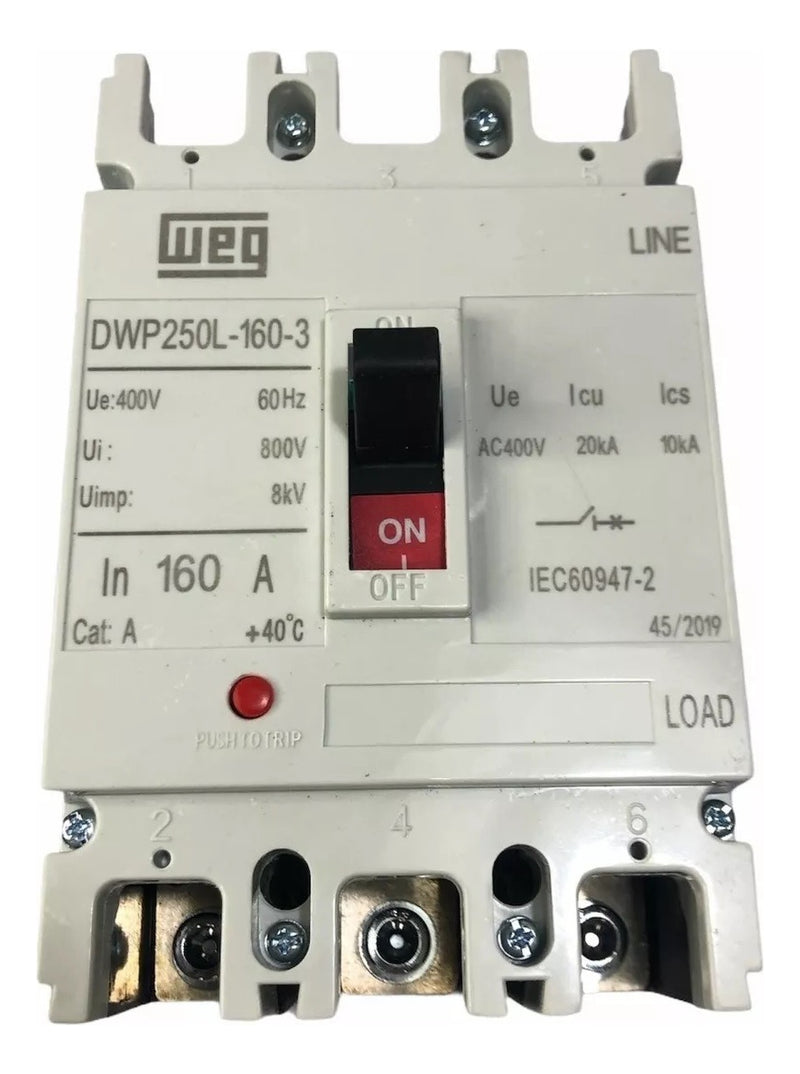 DISJUNTOR WEG CX MOLD TRIP DWP250 160A