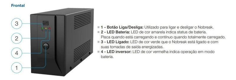 NO BREAK HOME WEG 1200 VA BIVOLT/ 110 V