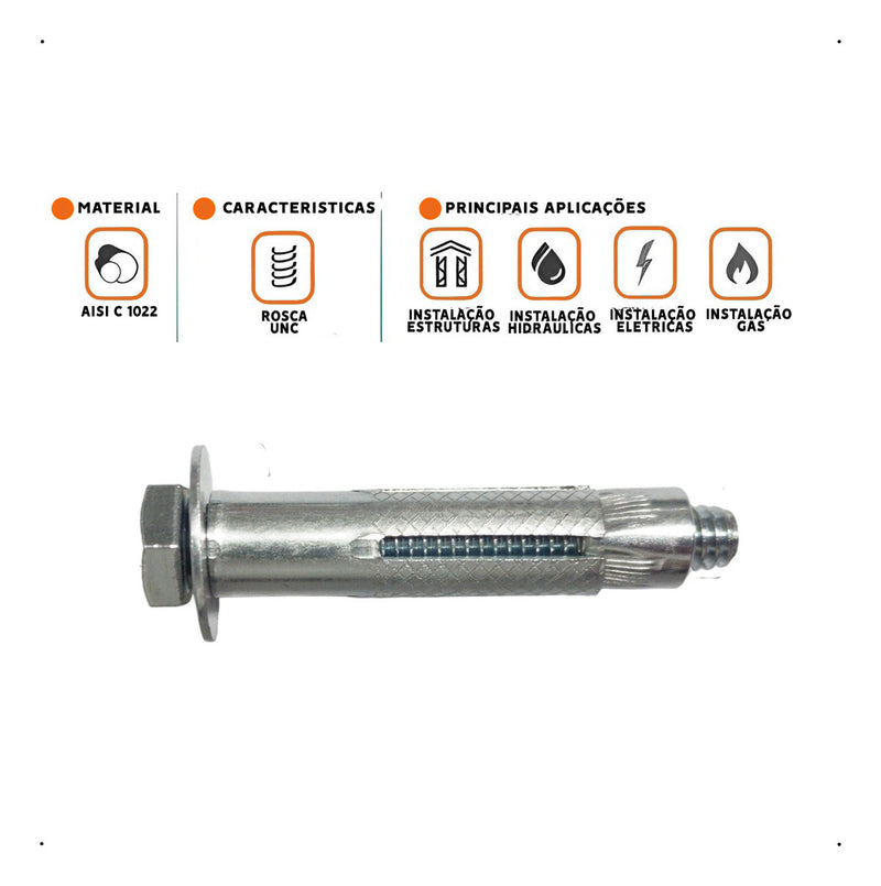 CHUMBADOR C/ BUCHA 1/4X50MM