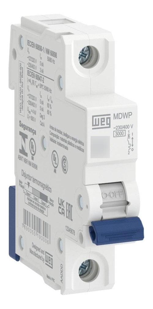 DISJUNTOR WEG MDWP-C 1P 25A 400VCA