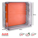 QUADRO DE COMANDO PVC 500X400X200 CINZA TAMP TRANSP