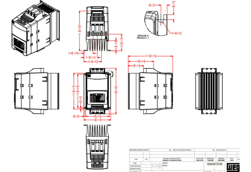 CHAVE PART WEG SOFT STARTER 30A 220-575 V