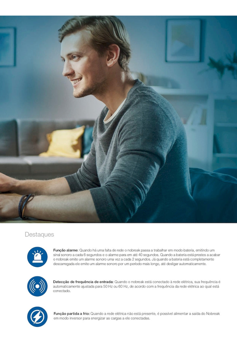 NO BREAK HOME WEG 1200 VA BIVOLT/ 110 V