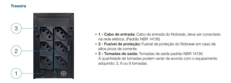 NO BREAK HOME WEG 1200 VA BIVOLT/ 110 V