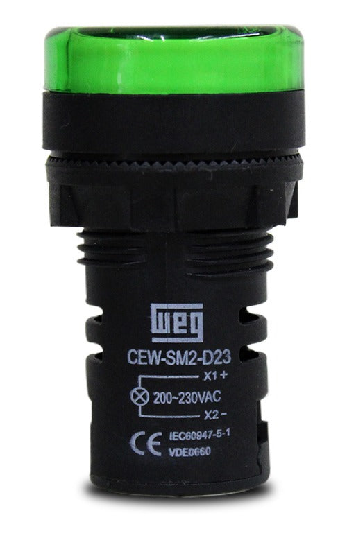 BOTAO WEG SINALEIRO LED CSW-SD VERDE