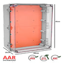 QUADRO DE COMANDO PVC 450X300X200 CINZA TAMP TRANSP