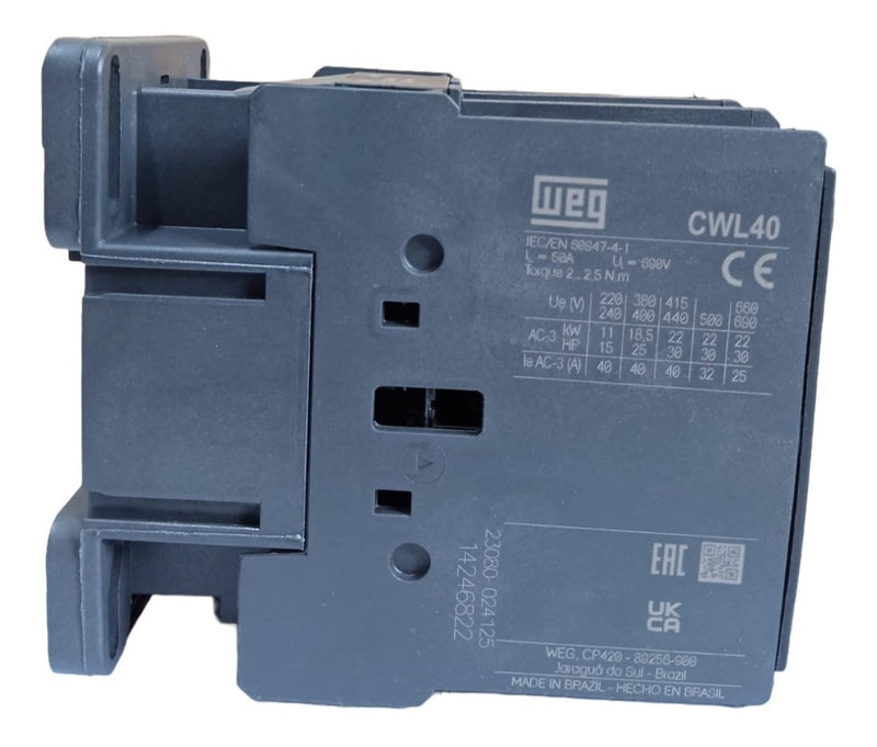 CONTATOR WEG CWM 40.22 220V 60HZ
