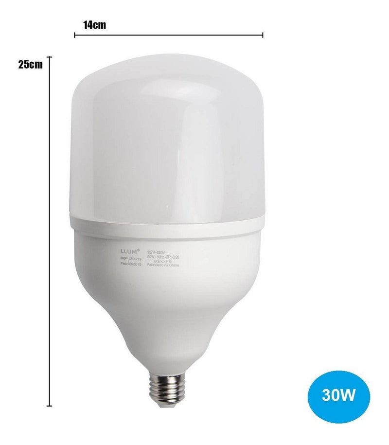 Lâmpada High Led 30w 4000k Neutra Bivolt E27 Bronzearte Lumm