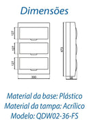 WEG QUADRO DISTR. SOBREPOR 36 ELEM DIN 450X450X85 CINZA