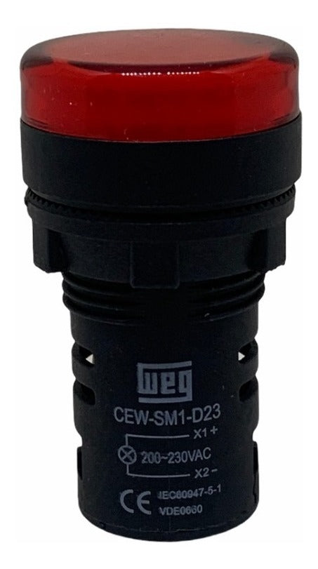 BOTAO WEG SINALEIRO LED CSW-SD VERMELHO