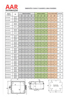 QUADRO DE COMANDO PVC 500X400X200 CINZA TAMP TRANSP