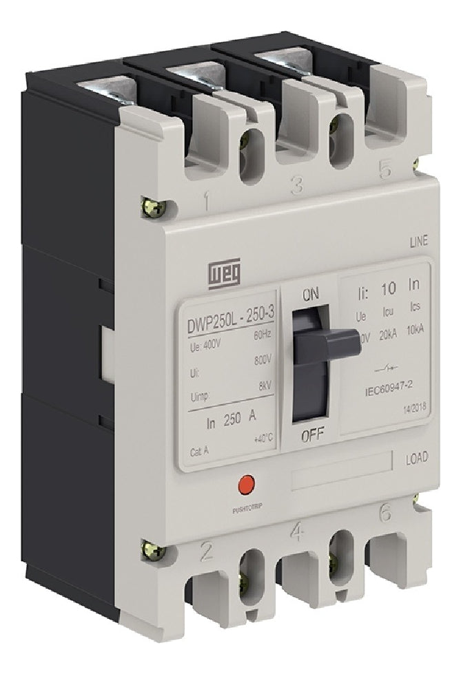 DISJUNTOR WEG CX MOLD TRIP DWP250 100A