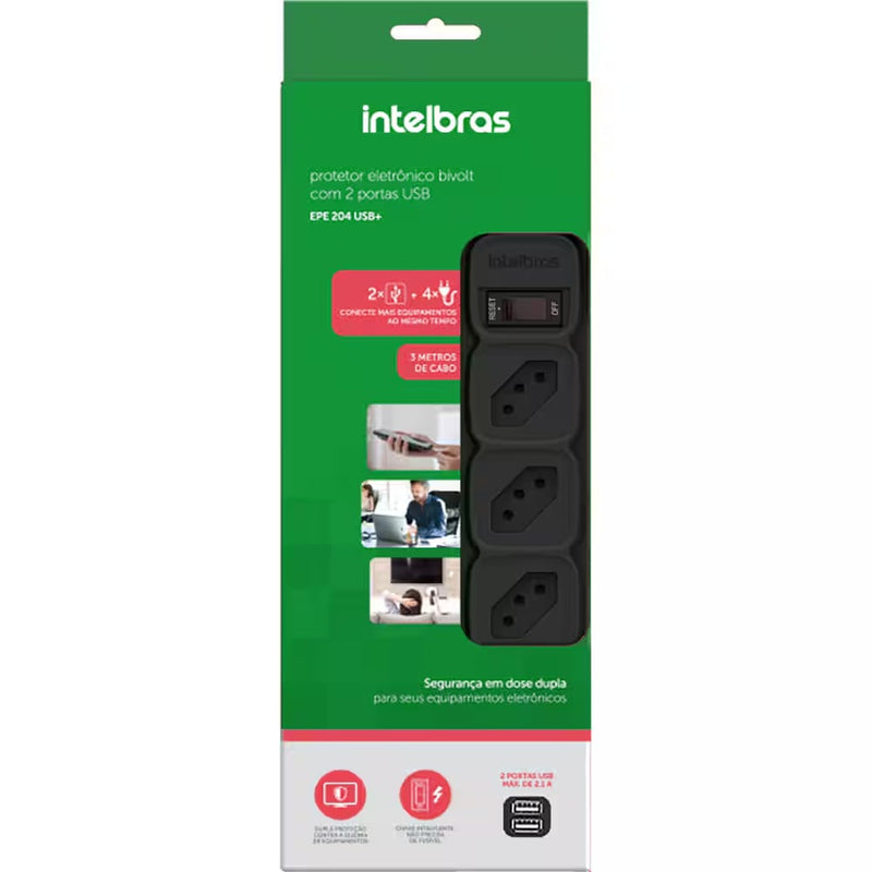 FILTRO DE LINHA 4TOM+2USB-INTELBRAS