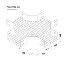 ELETROC. CRUZETA HOR. P.T.U 100X100