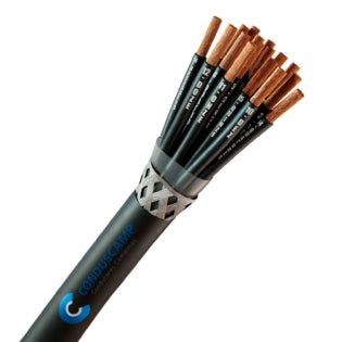 Cabo Comando/Controle 7x1,50 mm² Blindado Malha de Cobre Estanhado Preto