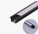 PERFIL LED EMBUTIR 24X15MM PRETO GAYA