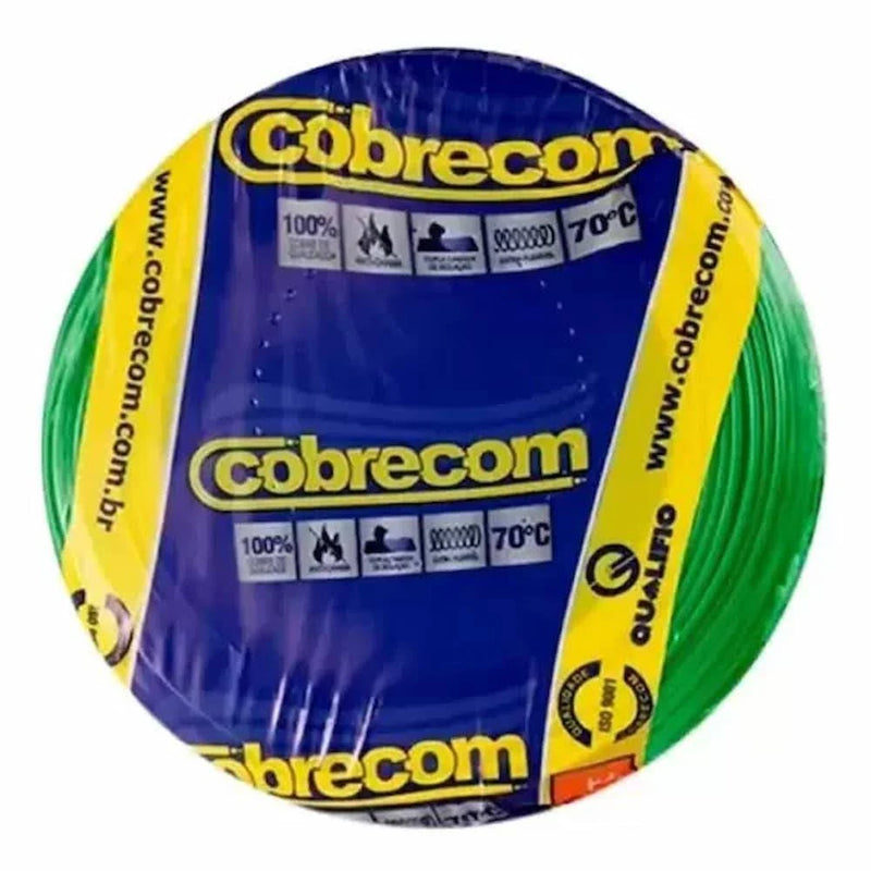 Cabo Flexível 1.0mm 750V Rolo Com 100 Metros Verde