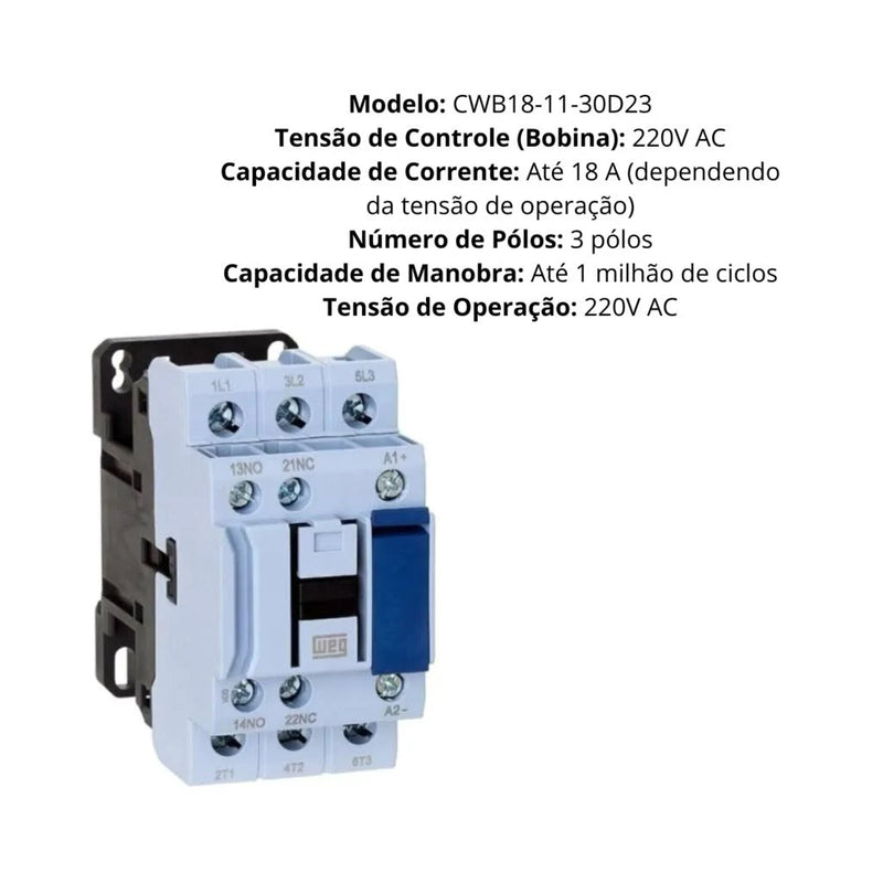 CONTATOR WEG CWB 18-11 220V 60HZ