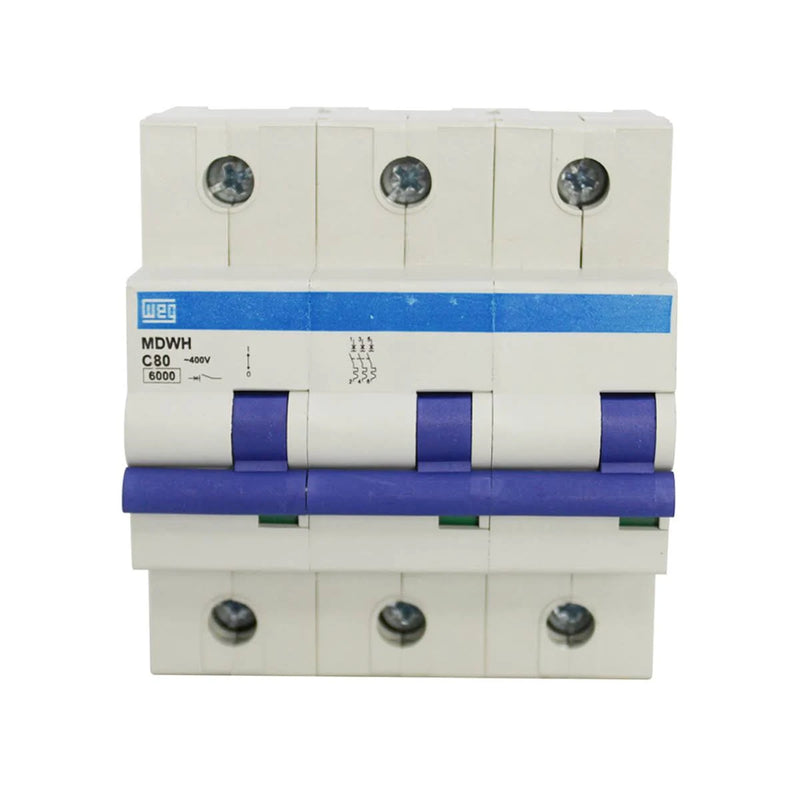 DISJUNTOR WEG MDWH-C 80A 3P 230/400VCA 10KA