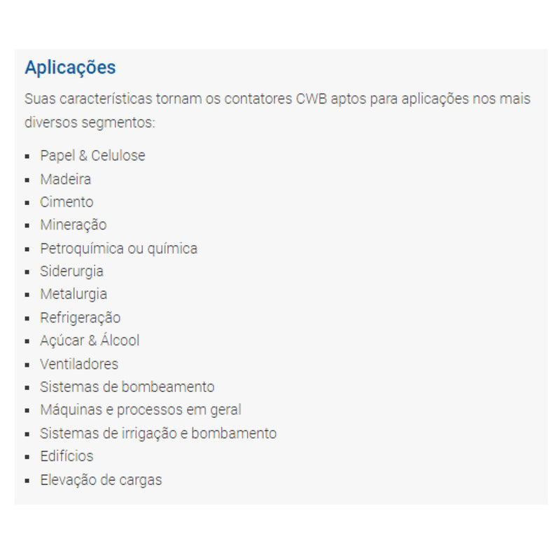 CONTATOR WEG CWB 9-11 380V 60HZ