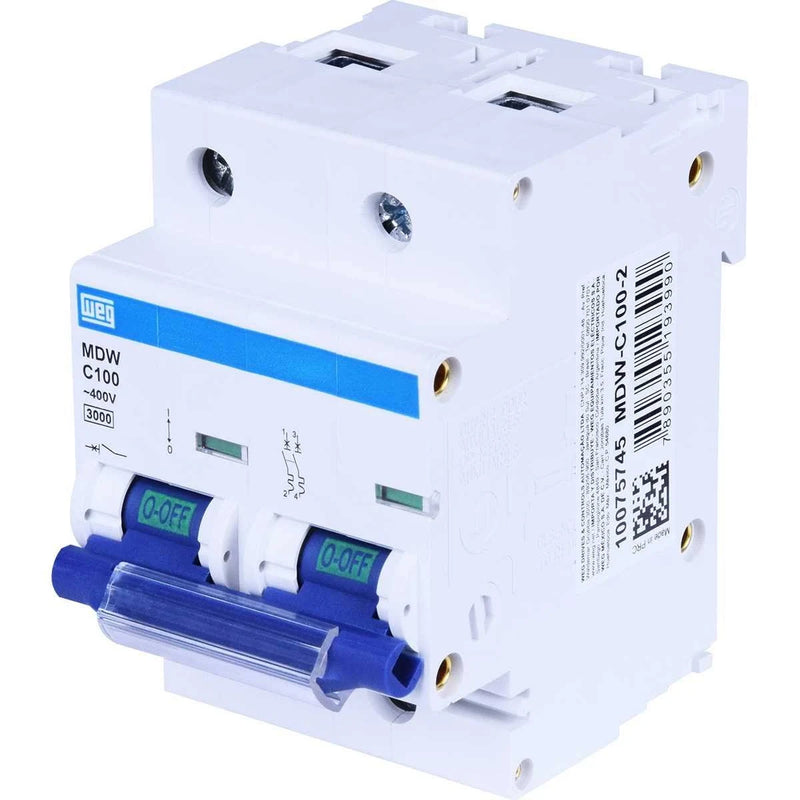 DISJUNTOR WEG MDWH-C 80A 2P 230/400VCA 10KA