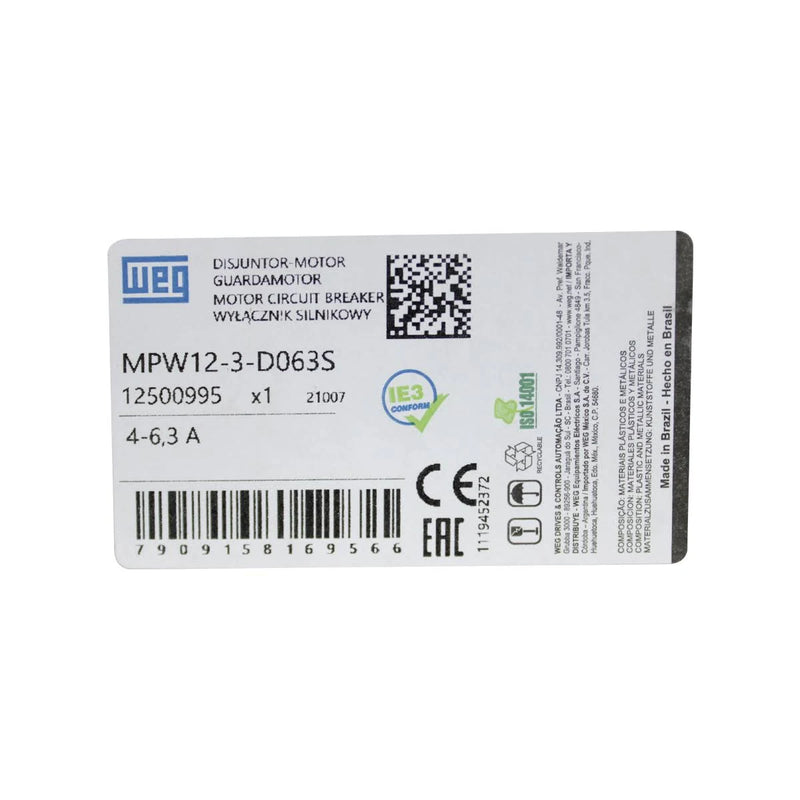 DISJ. MOTOR WEG 4,0X6,3A