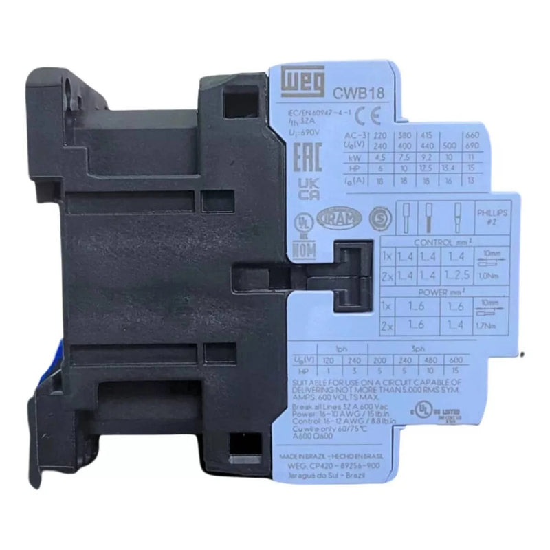 CONTATOR WEG CWB 18-11 220V 60HZ